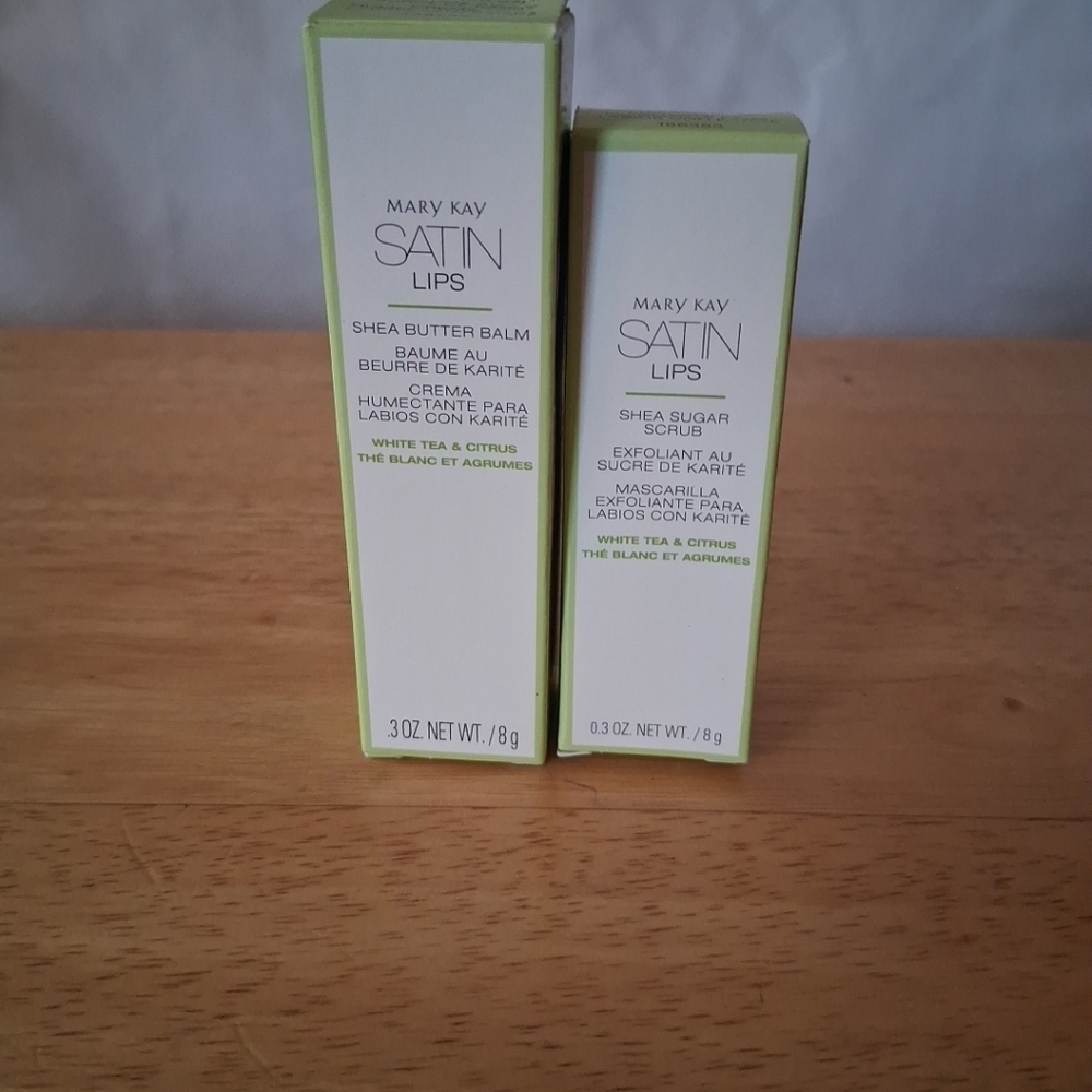 Mary Kay Satin Lips Shea Butter Balm and Sugar Scrub Duo